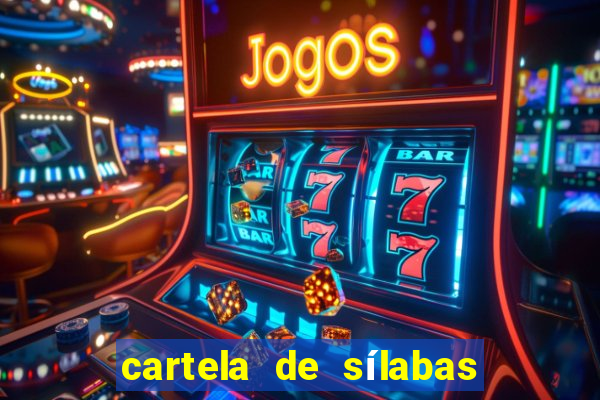 cartela de sílabas para imprimir